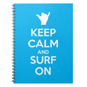 Keep Calm and Surf On Notebook