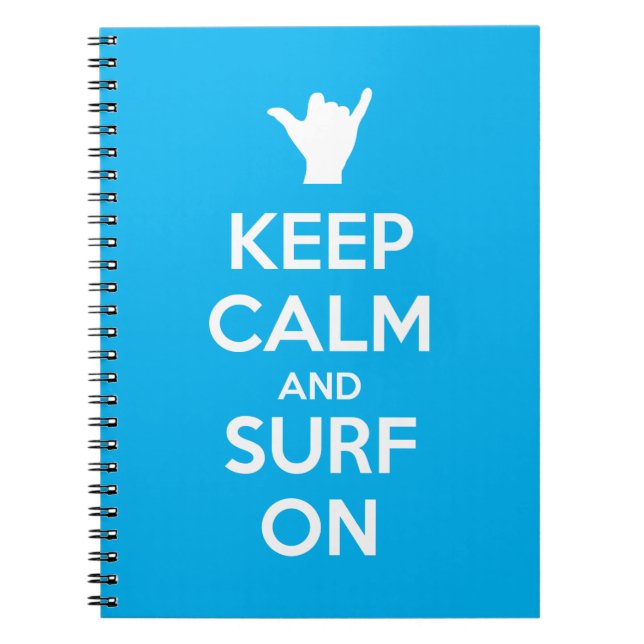 Keep Calm and Surf On Notebook (Front)