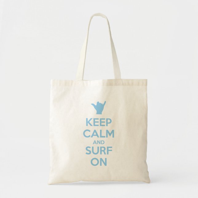 Keep Calm and Surf On Tote Bag (Front)