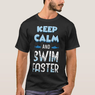 Keep Calm And Swim Faster Shark Lovers Tank Top
