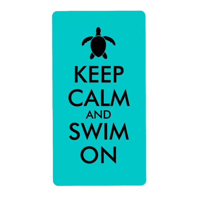 Keep Calm and Swim On Honu Sea Turtle Custom (Front)