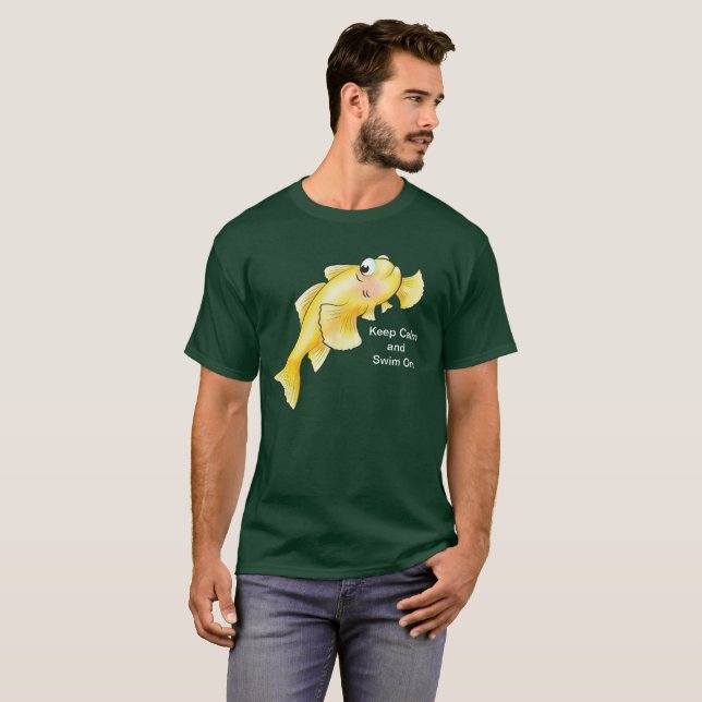 Keep Calm and Swim On T-Shirt (Front Full)