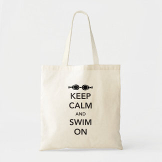 Keep Calm and Swim On Tote Bag