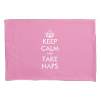 Keep calm and take naps funny custom pink