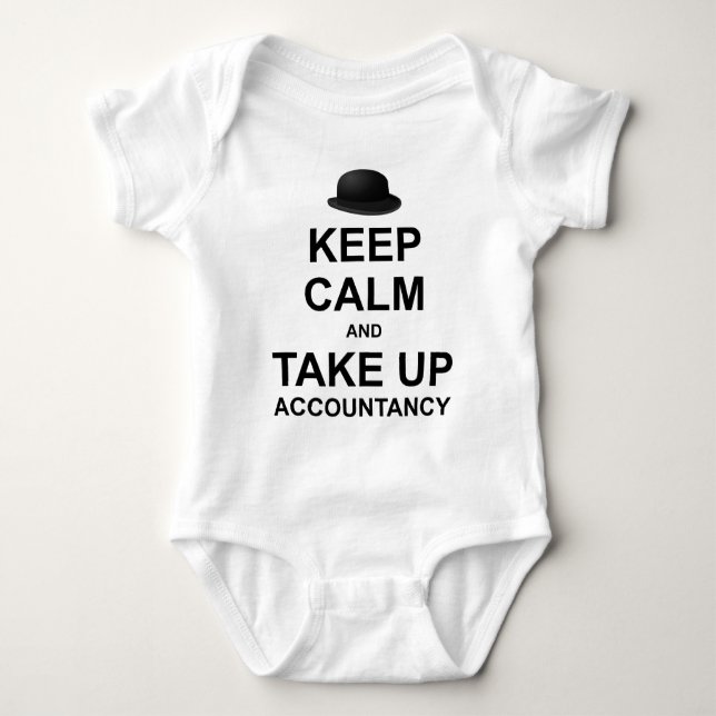 Keep Calm and Take up Accountancy Baby Bodysuit (Front)