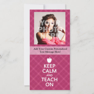 Keep Calm and Teach On, Pink Plaid