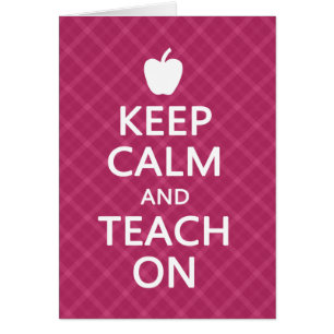 Keep Calm and Teach On, Pink Plaid