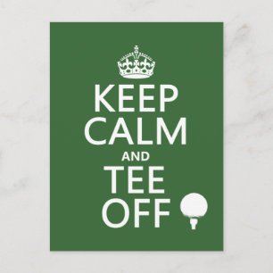 Keep Calm and Tee Off - Golf presents, all colours Postcard
