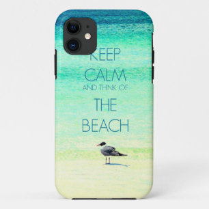 Keep Calm and Think of the Beach with Seagull Case-Mate iPhone Case