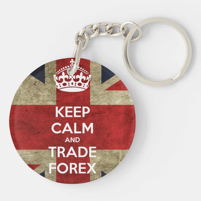 Keep Calm And Trade Forex key fob (Back)