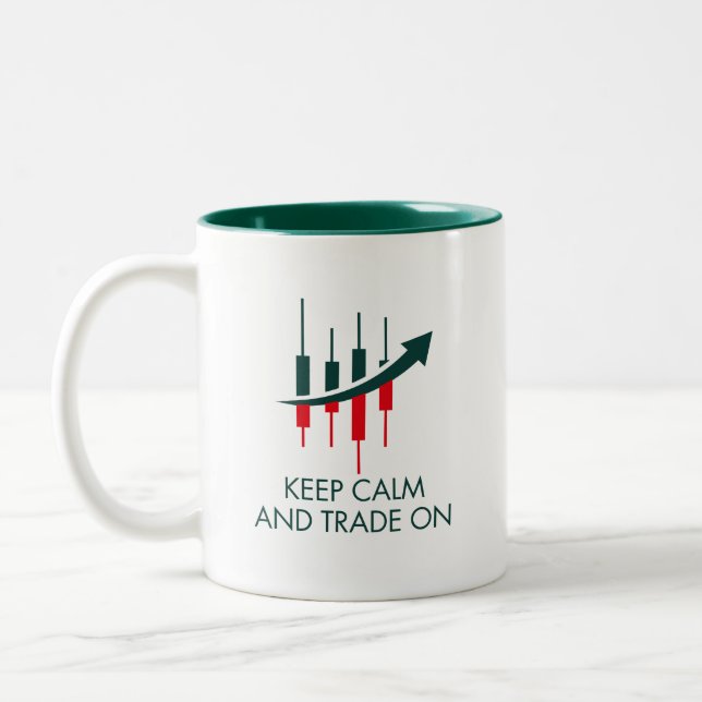 Keep Calm And Trade On Mug (Left)