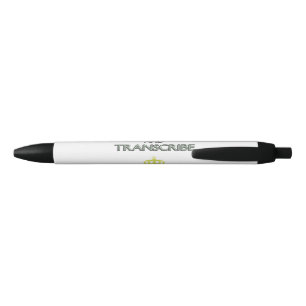 Keep Calm and Transcribe Black Ink Pen