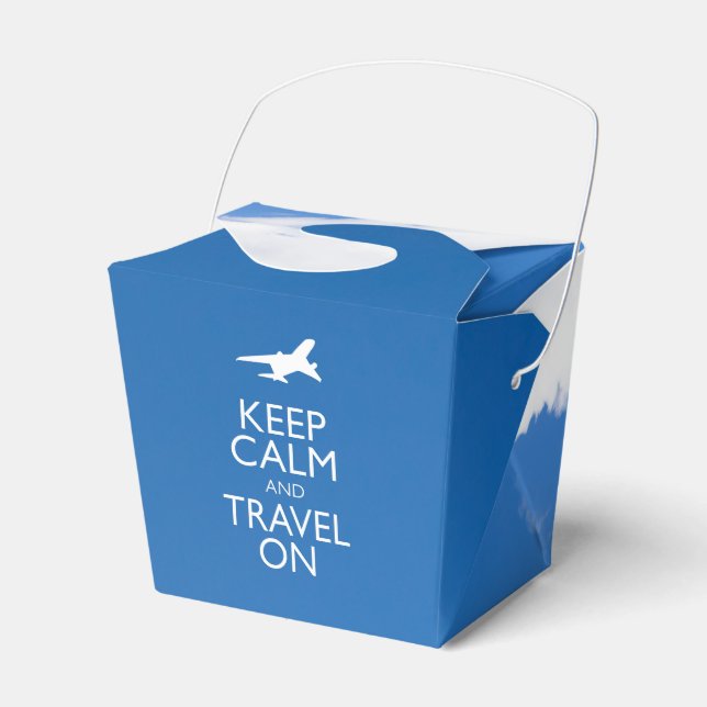 KEEP CALM AND TRAVEL ON FAVOUR BOX (Front Side)
