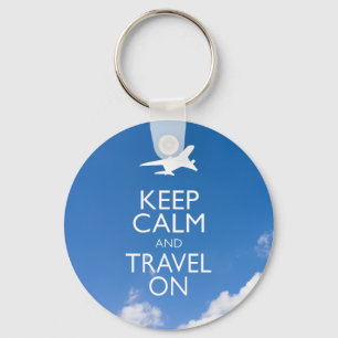 KEEP CALM AND TRAVEL ON KEY RING