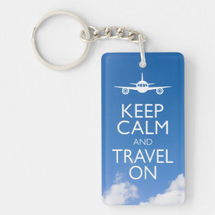 KEEP CALM AND TRAVEL ON KEY RING