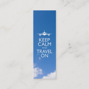 KEEP CALM AND TRAVEL ON MINI BUSINESS CARD