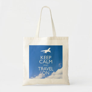 KEEP CALM AND TRAVEL ON TOTE BAG