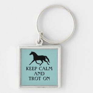 Keep Calm and Trot On Equestrian Key Ring