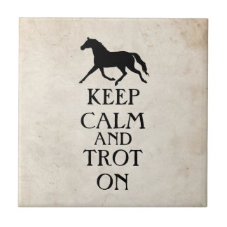 Keep Calm and Trot On Equestrian Tile