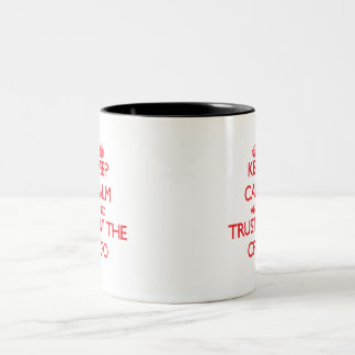 Keep Calm and Trust the Cfo Two-Tone Coffee Mug