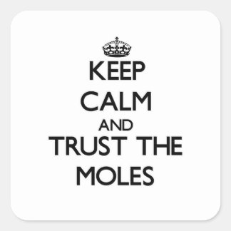 Keep calm and Trust the Moles Square Sticker