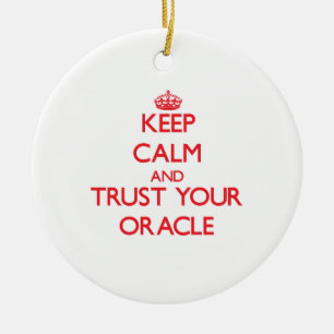 Keep Calm and Trust Your Oracle Ceramic Tree Decoration