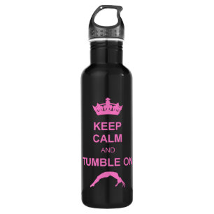 Keep calm and tumble gymnast 710 ml water bottle