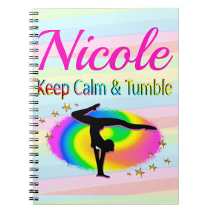 KEEP CALM AND TUMBLE GYMNASTICS DESIGN NOTEBOOK