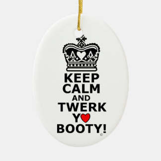 Keep Calm and Twerk Ceramic Tree Decoration