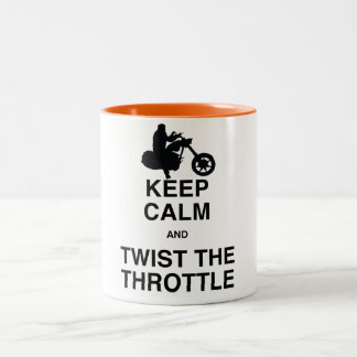 Keep Calm and Twist the Throttle - Chopper/Harley Two-Tone Coffee Mug