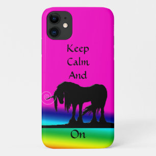 Keep Calm and Unicorn On (rainbow) Case-Mate iPhone Case