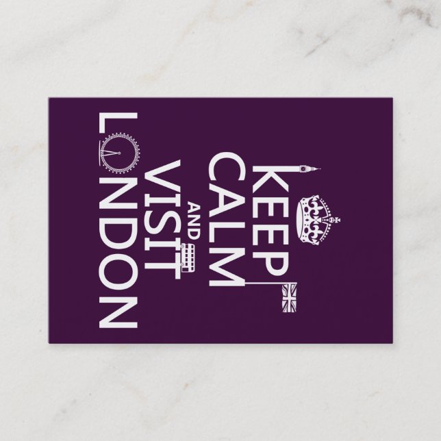 Keep Calm and Visit London Business Card (Front)