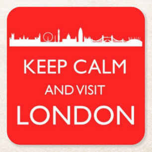 Keep Calm and Visit London Coaster