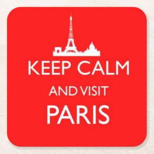 Keep Calm and Visit Paris Coaster