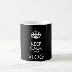 Keep calm and vlog - customise background colour coffee mug