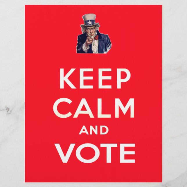 Keep Calm and Vote Flyer (Front)