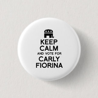 Keep Calm and Vote for Carly Fiorina 3 Cm Round Badge