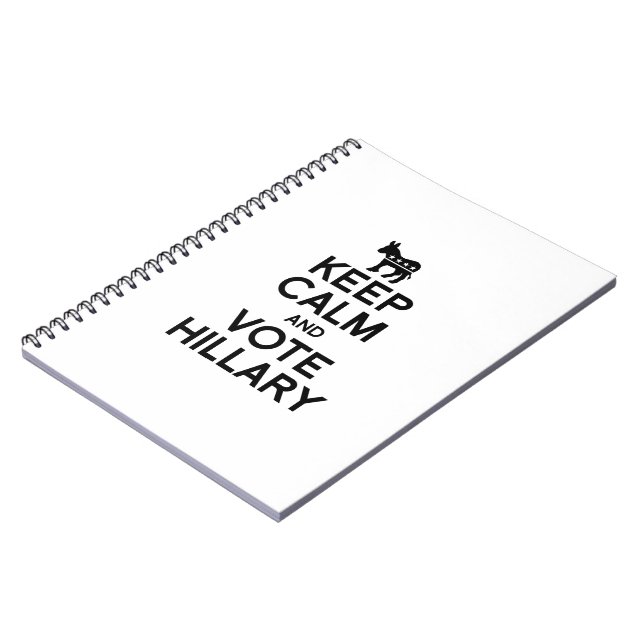 KEEP CALM AND VOTE HILLARY.png Spiral Notebook (Left Side)