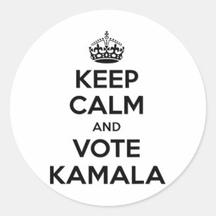 Keep Calm And Vote Kamala 2024 Pro Harris Wheimer  Classic Round Sticker