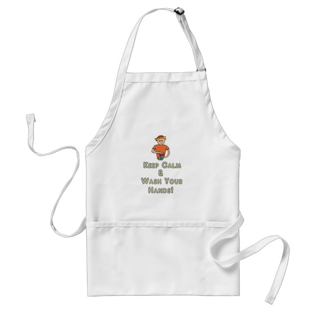Keep Calm and Wash Your Hands Standard Apron (Front)