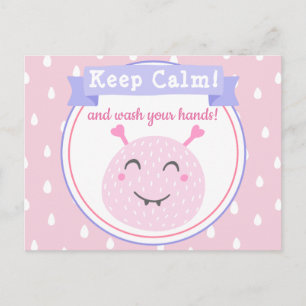 Keep Calm and wash your hands! Stop Corona Virus Postcard