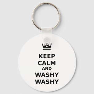Keep Calm And Washy Washy Cruise Fun Key Ring