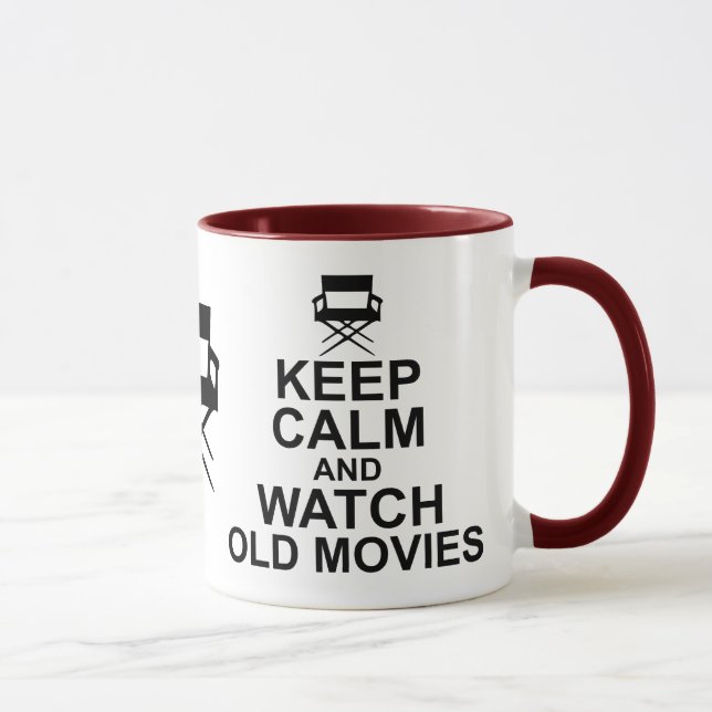 Keep Calm and Watch Old Movies Mug (Right)
