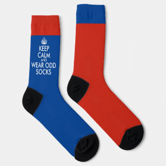 Keep Calm and Wear Odd Fun Mismatched Socks