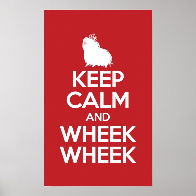 Keep Calm and Wheek Wheek Poster (Front)