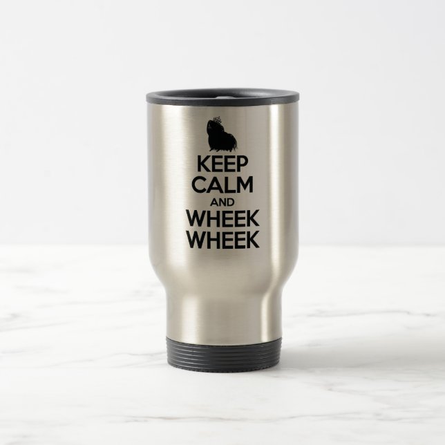 Keep Calm and Wheek Wheek Travel Mug (Center)