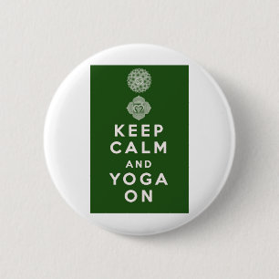 Keep Calm and Yoga On 6 Cm Round Badge