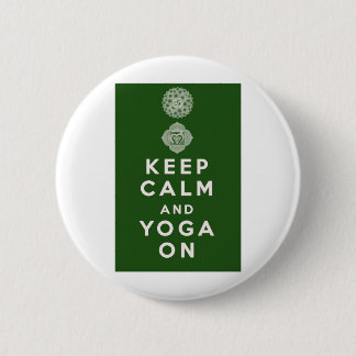 Keep Calm and Yoga On 6 Cm Round Badge