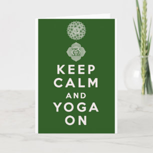 Keep Calm and Yoga On Card
