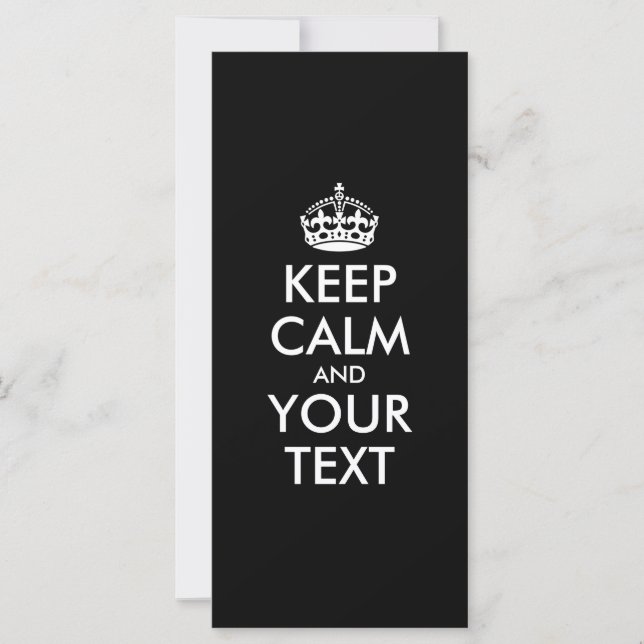 KEEP CALM and YOUR TEXT (Front)
